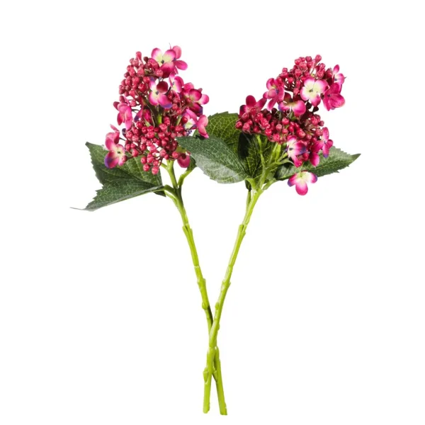 Kunstblumen^DecoWoerner Künstliche Hortensien Blumen , 39 Cm, 2 Stück rot