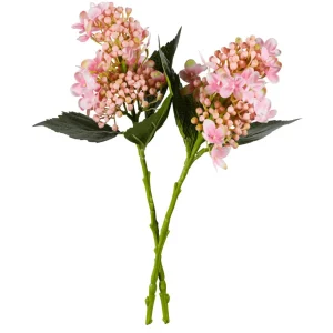 Kunstblumen^DecoWoerner Künstliche Hortensien-Blumen , 39 Cm, 2 Stück rosa