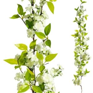 Frühlingsdeko | Girlanden & Ranken^DecoWoerner Künstliche Kirschblüten-Girlande 110 Cm weiß