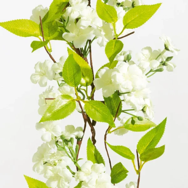 Frühlingsdeko | Girlanden & Ranken^DecoWoerner Künstliche Kirschblüten-Girlande 110 Cm weiß