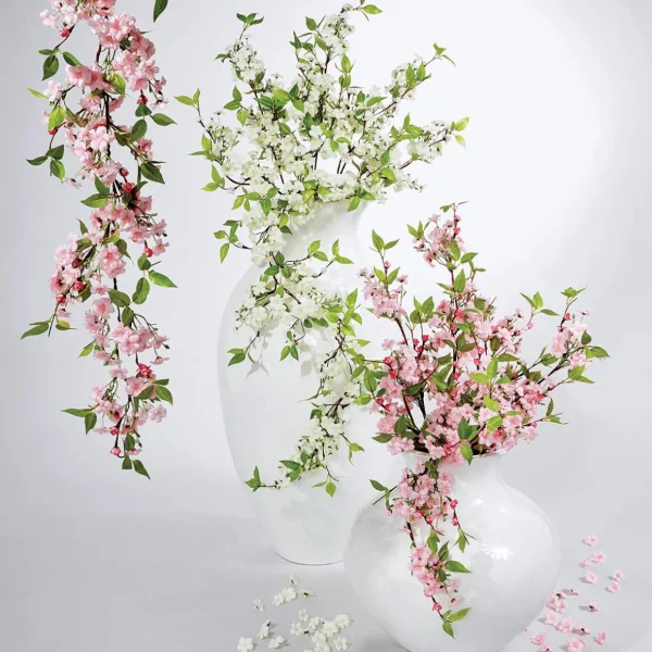 Frühlingsdeko | Girlanden & Ranken^DecoWoerner Künstliche Kirschblüten-Girlande 110 Cm weiß
