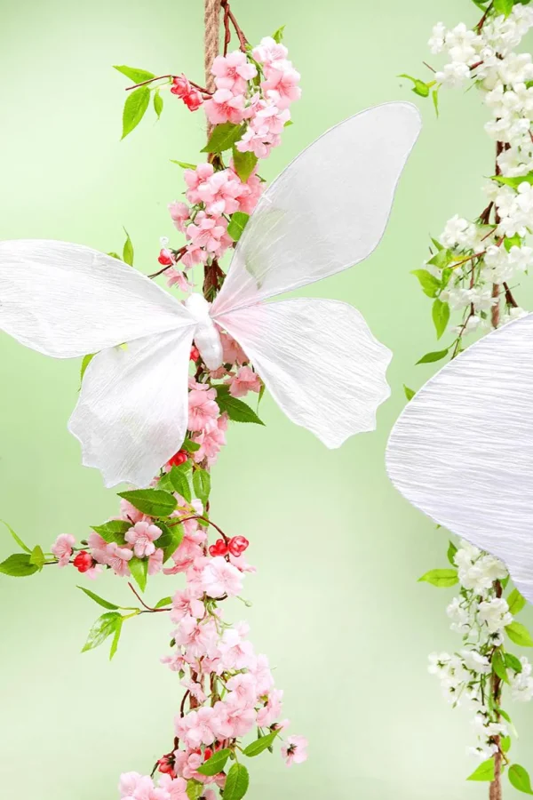 Frühlingsdeko | Girlanden & Ranken^DecoWoerner Künstliche Kirschblüten-Girlande 110 Cm weiß