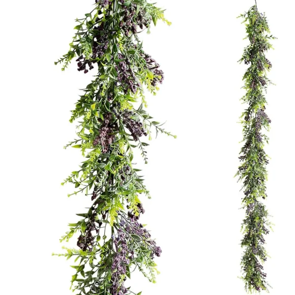 Girlanden & Ranken^DecoWoerner Künstliche Lavendel-Ranke, 135 Cm Lang violett