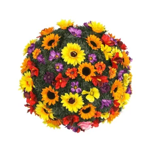 Kunstblumen^DecoWoerner Künstliche Luvi Blütenkugel Für Innen & Außen 50 Cm grün