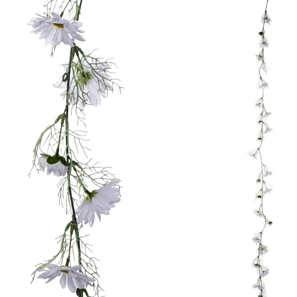 Frühlingsdeko | Girlanden & Ranken^DecoWoerner Künstliche Margeriten-Girlande Kunstranke 14 X 180 X 8 Cm (B X L X H) weiß
