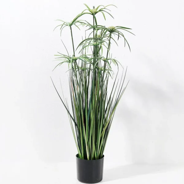 Dekogras^DecoWoerner Künstliche Papyrus-Pflanze Im Topf 90 Cm grün