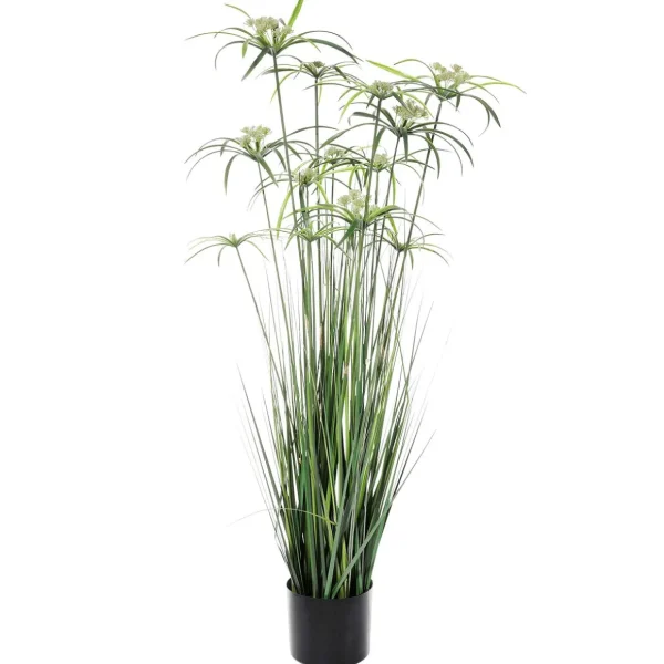 Dekogras^DecoWoerner Künstliche Papyrus-Pflanze Im Topf 120 Cm grün