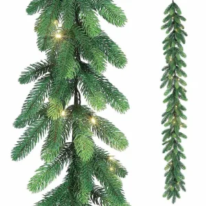 Girlanden & Ranken^DecoWoerner Künstliche PE Tannengirlande Mit LED, 270 Cm grün