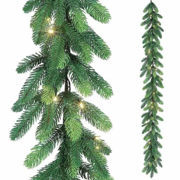 Girlanden & Ranken^DecoWoerner Künstliche PE Tannengirlande Mit LED, 270 Cm grün