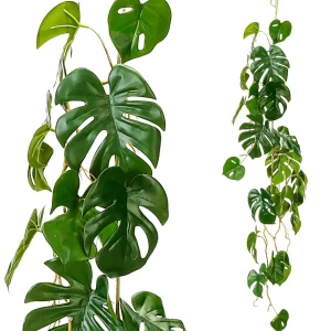 Girlanden & Ranken^DecoWoerner Künstliche Philodendron-Girlande grün