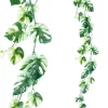 Sommerdeko | Girlanden & Ranken^DecoWoerner Künstliche Philoranke Variegata Monstera-Girlande 180 Cm grün