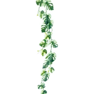 Sommerdeko | Girlanden & Ranken^DecoWoerner Künstliche Philoranke Variegata Monstera-Girlande 180 Cm grün