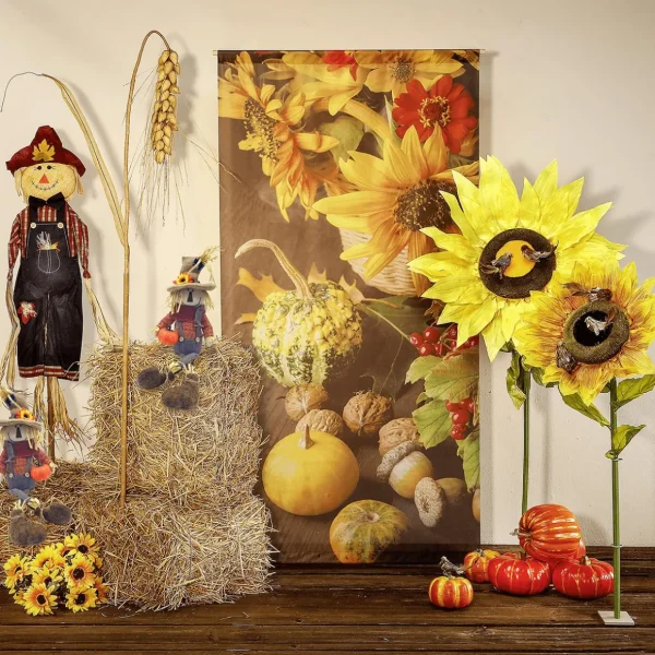 Herbstdeko | Kunstblumen^DecoWoerner Künstliche Riesen Sonnenblume 135 Cm gelb