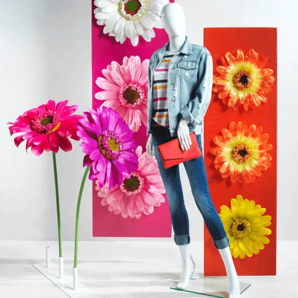 Frühlingsdeko | Kunstblumen^DecoWoerner Künstliche Riesen-Gerbera , 120 Cm rosa