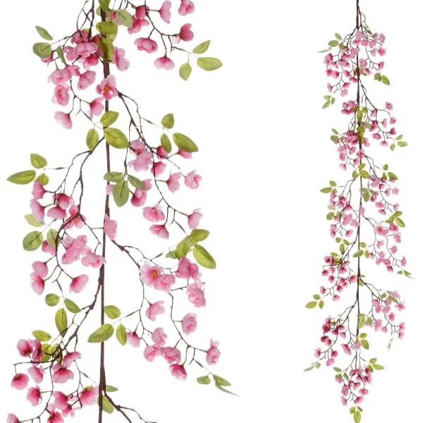 Girlanden & Ranken^DecoWoerner Künstliche Kirschblüten-Girlande 140 Cm rosa
