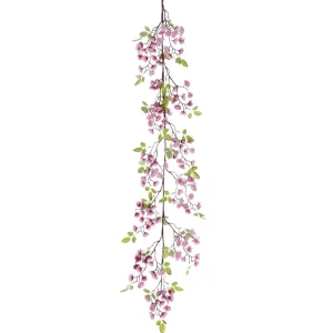 Girlanden & Ranken^DecoWoerner Künstliche Kirschblüten-Girlande 140 Cm rosa
