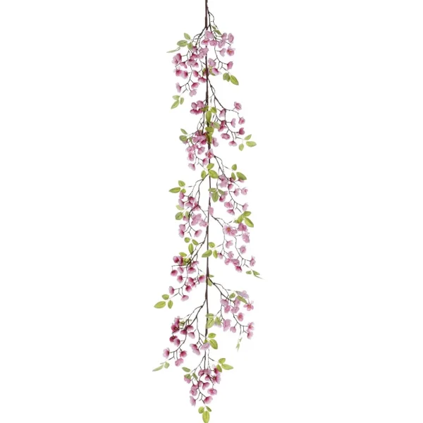 Girlanden & Ranken^DecoWoerner Künstliche Kirschblüten-Girlande 140 Cm rosa