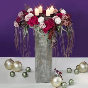 Themen-Deko | Kunstblumen^DecoWoerner Künstliche Rose, 68 Cm rosa