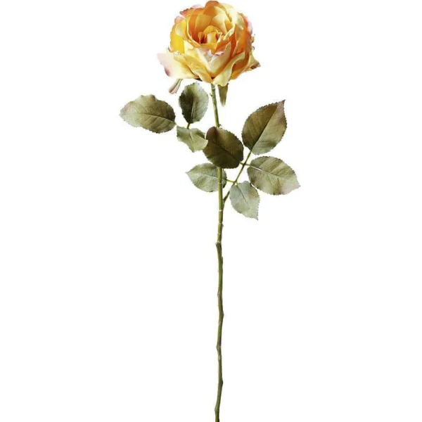 Themen-Deko | Kunstblumen^DecoWoerner Künstliche Rose , 60 Cm gelb