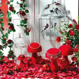 Girlanden & Ranken | Kunstblumen^DecoWoerner Künstliche Rosen-Girlande ,180 Cm rot