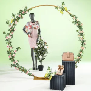 Themen-Deko | Kunstbäume^DecoWoerner Künstliche Rosenpflanze Im Topf 115 Cm weiß