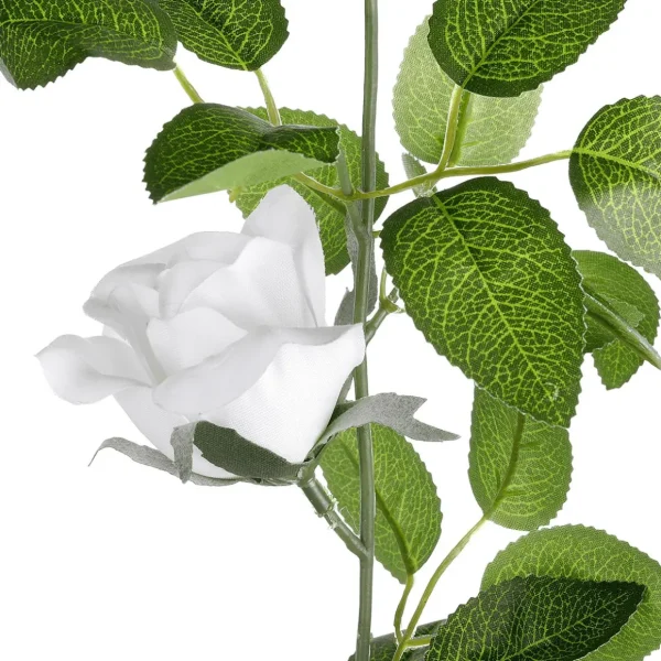 Girlanden & Ranken | Kunstblumen^DecoWoerner Künstliche Rosen-Ranke 180 Cm weiß