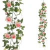Girlanden & Ranken | Kunstblumen^DecoWoerner Künstliche Rosenranke , 125 Cm Mit Haken rosa