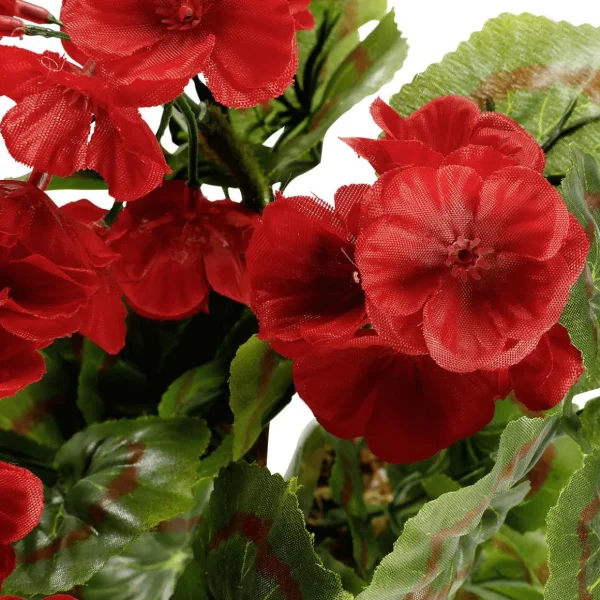 Kunstblumen^DecoWoerner Künstliche e Geranie Im Topf, 30 Cm rot
