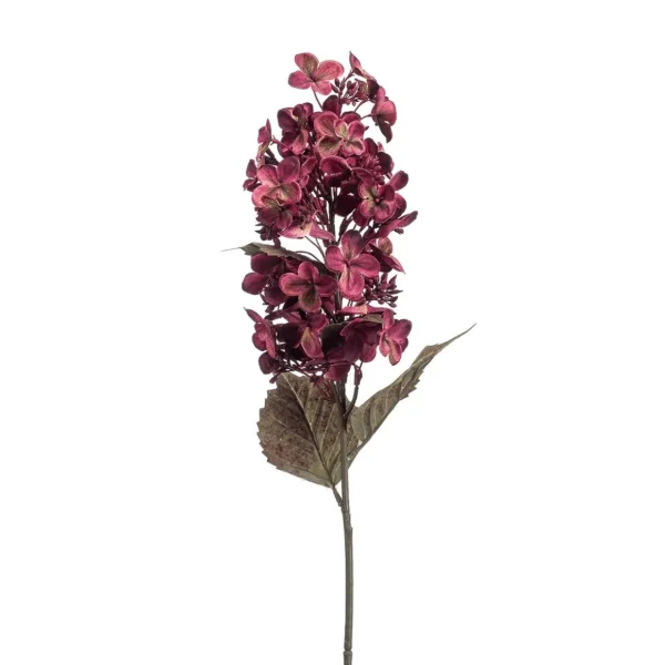 Kunstblumen^DecoWoerner Künstliche Samthortensie DRY LOOK, , 70 Cm rot