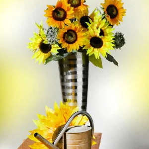 Herbstdeko | Kunstblumen^DecoWoerner Künstliche Sonnenblume, 85 Cm gelb