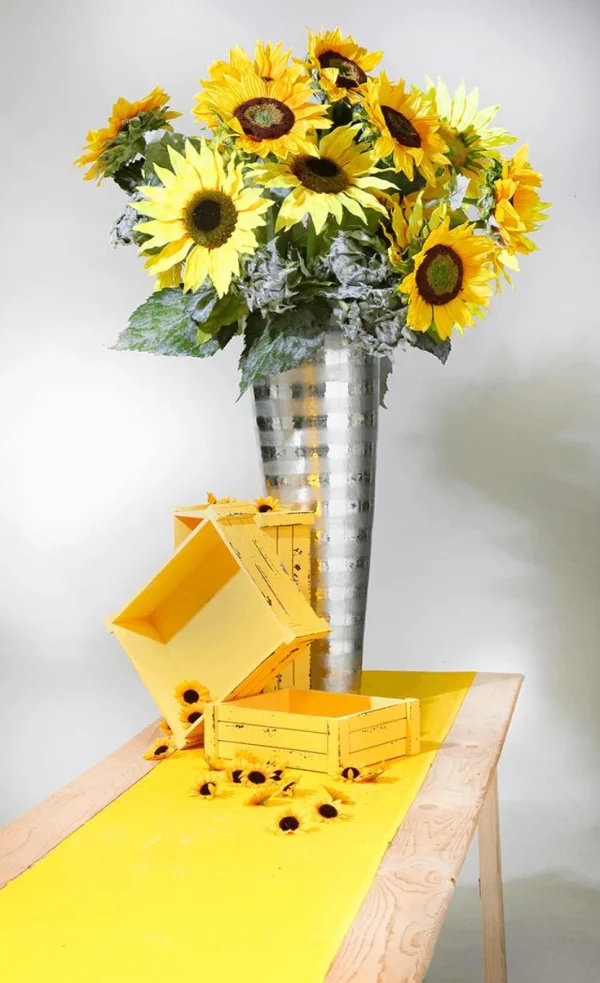 Herbstdeko | Kunstblumen^DecoWoerner Künstliche Sonnenblume, 85 Cm gelb