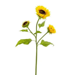 Kunstblumen^DecoWoerner Künstliche Sonnenblume Mit 3 Blüten, 87 Cm gelb