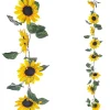 Herbstdeko | Girlanden & Ranken^DecoWoerner Künstliche Sonnenblumen-Girlande Kunstranke 150 Cm gelb