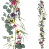 Girlanden & Ranken^DecoWoerner Künstliche Stiefmütterchen-Girlande Blumen-Ranke Bunt 155 Cm mehrfarbig