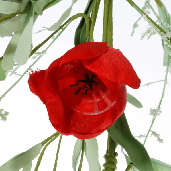 Frühlingsdeko | Girlanden & Ranken^DecoWoerner Künstliche Tulpen-Girlande Kunstranke - Orange 158 Cm rot