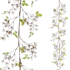 Frühlingsdeko | Girlanden & Ranken^DecoWoerner Künstliche e Kirschblüten-Girlande 140 Cm weiß
