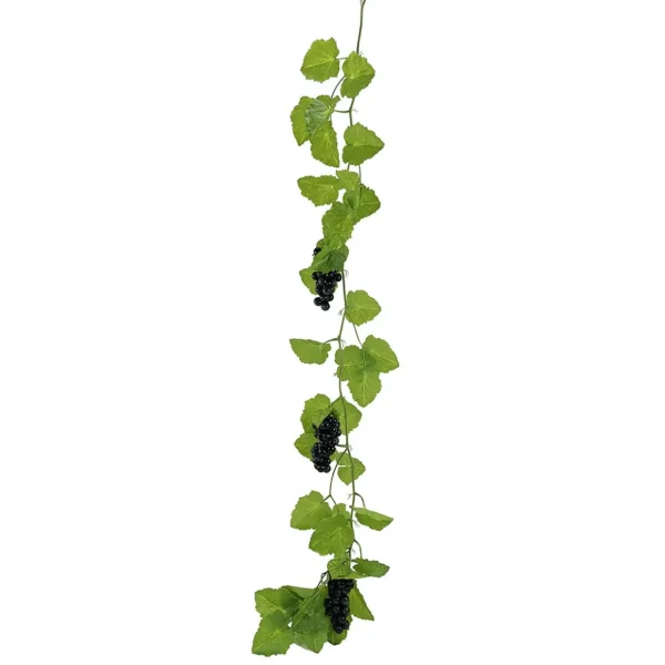 Herbstdeko | Girlanden & Ranken^DecoWoerner Künstliche Weinblattranke Mit Trauben 180 Cm grün