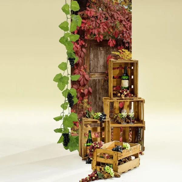 Herbstdeko | Girlanden & Ranken^DecoWoerner Künstliche Weinblattranke Mit Trauben 180 Cm grün
