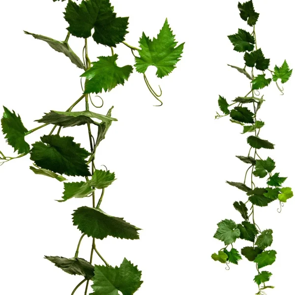 Herbstdeko | Girlanden & Ranken^DecoWoerner Künstliche Weinrebenranke Schwer Entflammbar B1, 118 Cm grün