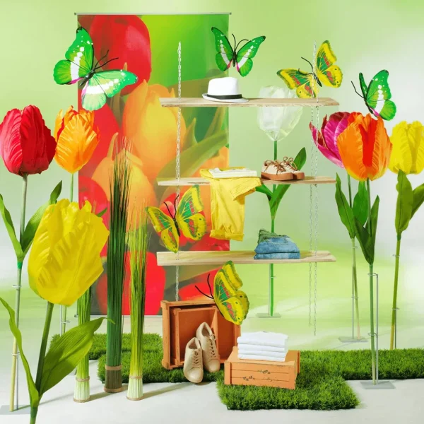Frühlingsdeko | Kunstblumen^DecoWoerner Künstliche XXL Tulpe, 140 Cm, weiß