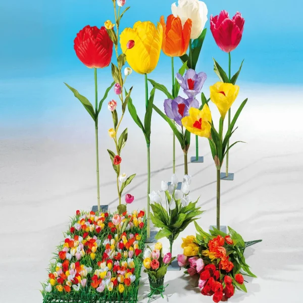 Frühlingsdeko | Kunstblumen^DecoWoerner Künstliche XXL Tulpe, 140 Cm, weiß