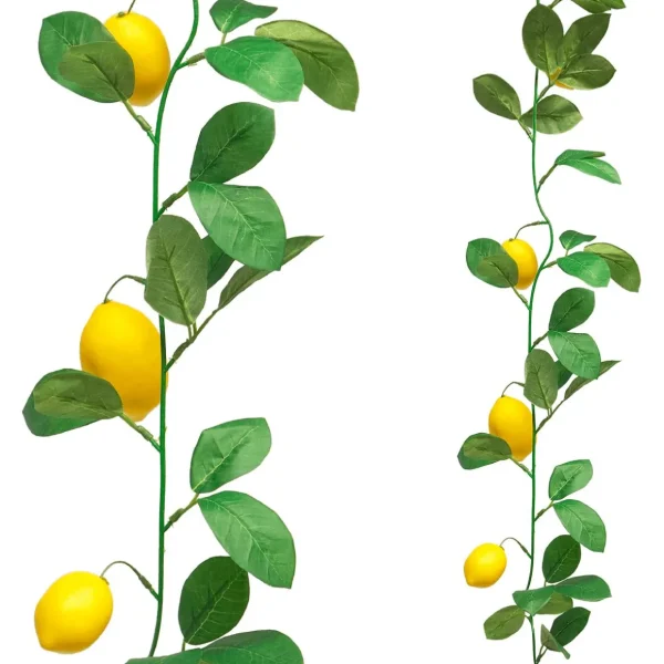 Girlanden & Ranken^DecoWoerner Künstliche Zitronen-Girlande 180 Cm gelb