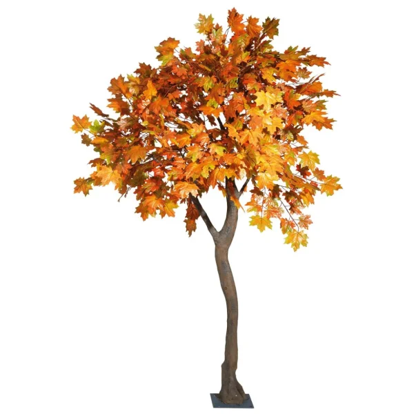 Kunstbäume | Herbstdeko^DecoWoerner Künstlicher Ahorn Herbstbaum -gelb, 270 Cm orange