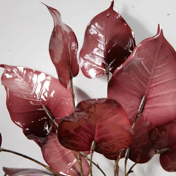 Herbstdeko^DecoWoerner Künstlicher Blätterzweig 60 Cm rot