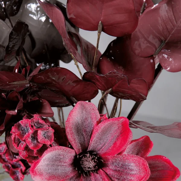 Herbstdeko^DecoWoerner Künstlicher Blätterzweig 60 Cm rot