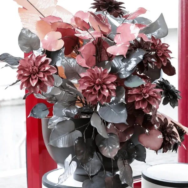 Herbstdeko^DecoWoerner Künstlicher Blätterzweig 60 Cm rot