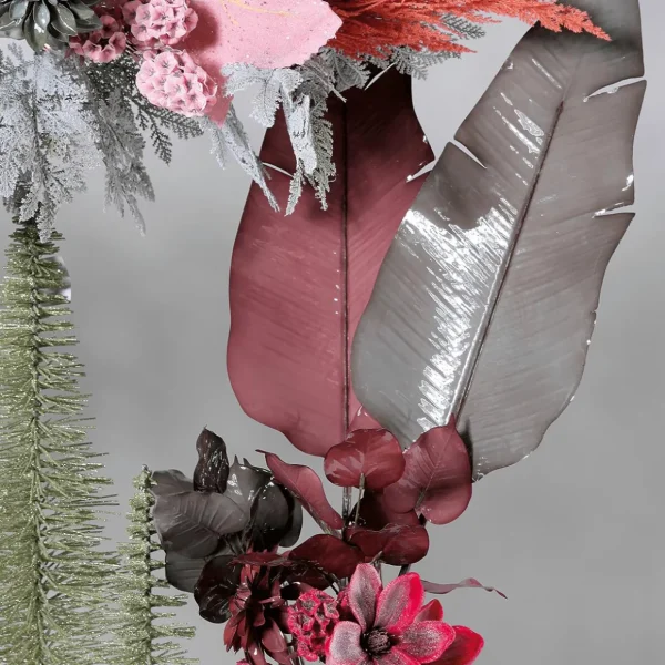 Herbstdeko^DecoWoerner Künstlicher Blätterzweig 60 Cm rot