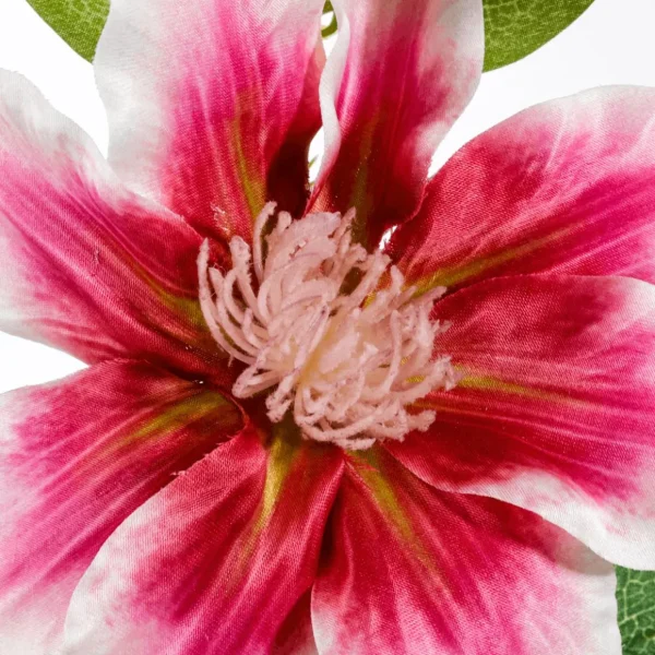 Äste & Zweige^DecoWoerner Künstlicher Clematis-Zweig Pink - Weiß , 80 Cm rosa