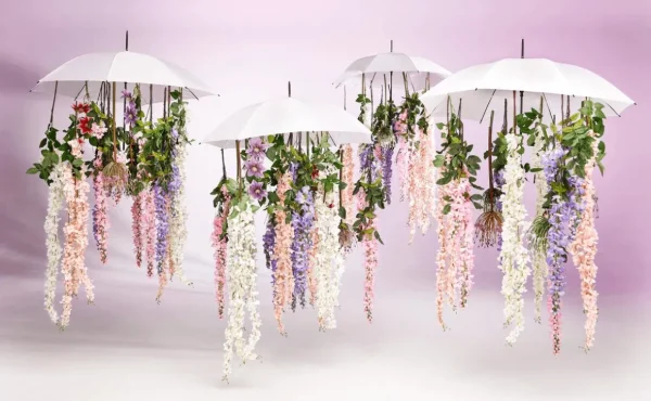 Äste & Zweige^DecoWoerner Künstlicher Clematis-Zweig Lila, 80 Cm violett