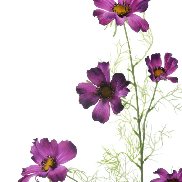 Kunstblumen^DecoWoerner Künstlicher Cosmos Deko-Zweig Lila 90cm violett
